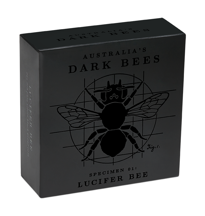 2026 Niue Dark Lucifer Bee 2oz Silver Black Proof Coin
