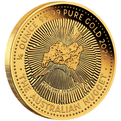 2026 Perth Mint Australian Gold Nugget Anniversary 1/4oz Proof Gold Coin - Pre Order
