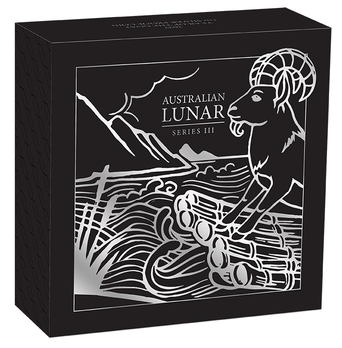 2027 Perth Mint Lunar Series III  Goat 1oz Silver Proof Coin