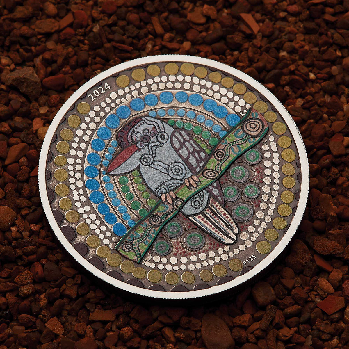 2024 Perth Mint Kookaburra Kaa-Kaa 2oz Silver Antiqued Coloured Coin