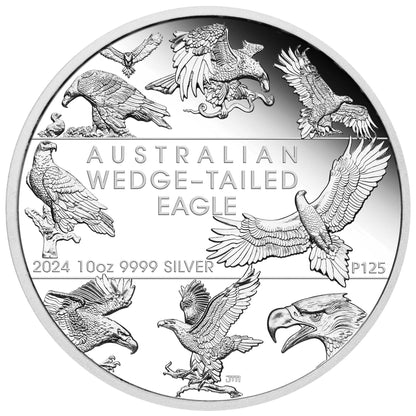 2024 Perth Mint Wedge-Tailed Eagle 10th Anniversary 10oz Silver Proof Coin