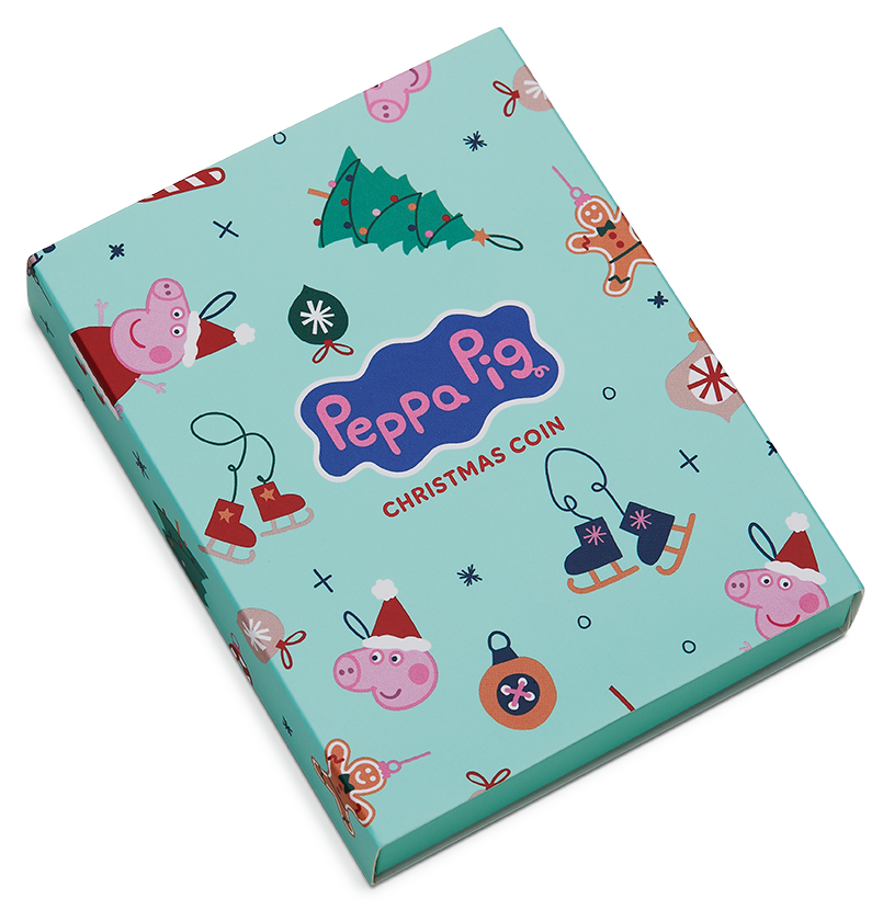 2026 Perth Mint Peppa Pig Christmas Coloured Coin On Card