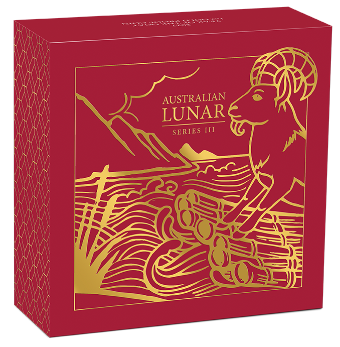 2027 Perth Mint Lunar Series III  Goat 1oz Gold Proof Coin