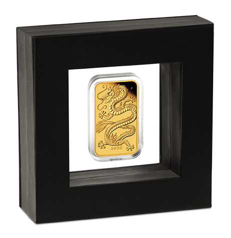 2026 Perth Mint Dragon 1oz Gold Proof Rectangular Bar