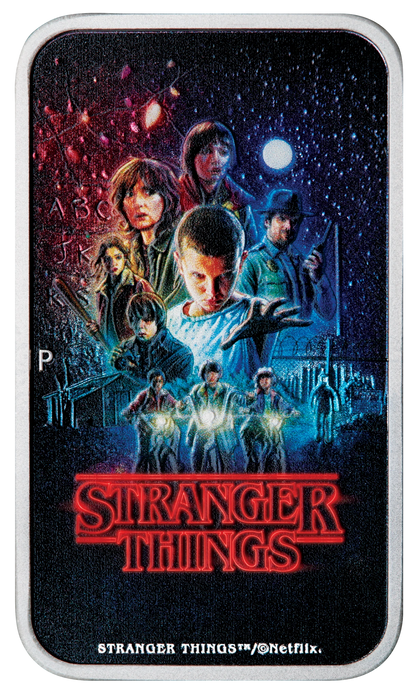 2026 PerthMint Stranger Things - Season 1 1oz Silver Coloured Rectangular Coin