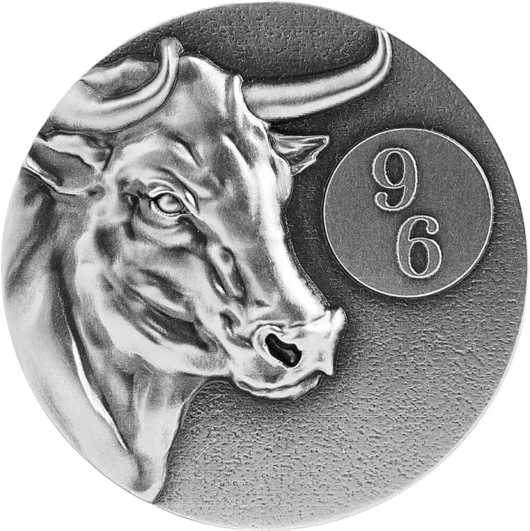 2021 Niue Ox Chinese Zodiac Series 2oz Antiqued Silver Coin