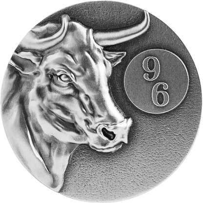 2021 Niue Ox Chinese Zodiac Series 2oz Antiqued Silver Coin