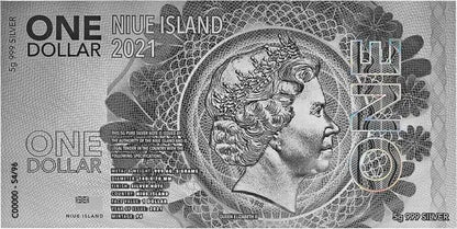 2021 Niue Ox Chinese Zodiac Series 2oz Antiqued Silver Coin