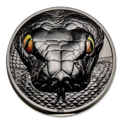 2022 Python Hunters by Night Obsidian Black 2oz Proof Silver Coin