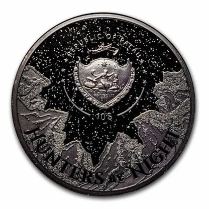 2022 Python Hunters by Night Obsidian Black 2oz Proof Silver Coin