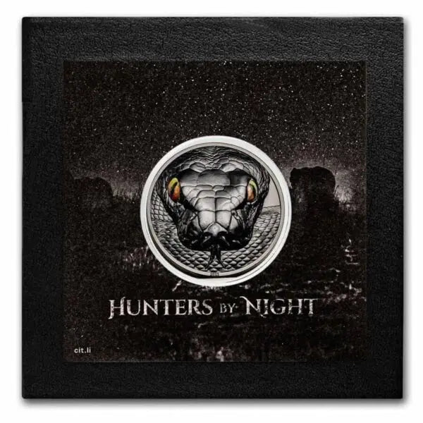 2022 Python Hunters by Night Obsidian Black 2oz Proof Silver Coin