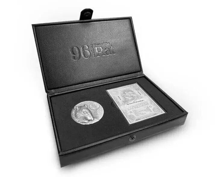 2020 Niue Rat Chinese Zodiac Series 2oz Antiqued Silver Coin