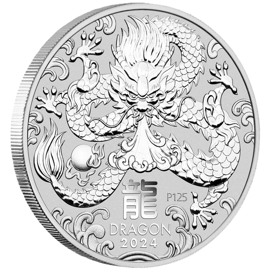 2024 Perth Mint Lunar Dragon 1oz Silver Bullion Coin