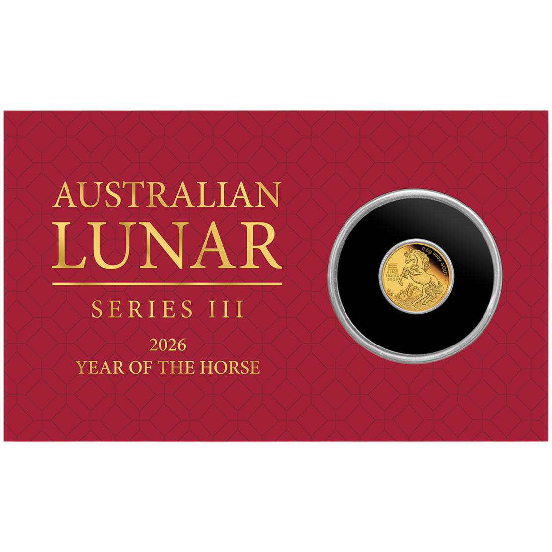 2026 Perth Mint Lunar Horse 0.5g Proof Gold Coin