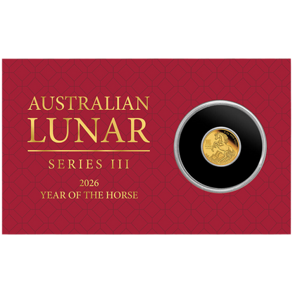 2026 Perth Mint Lunar Horse 0.5g Proof Gold Coin