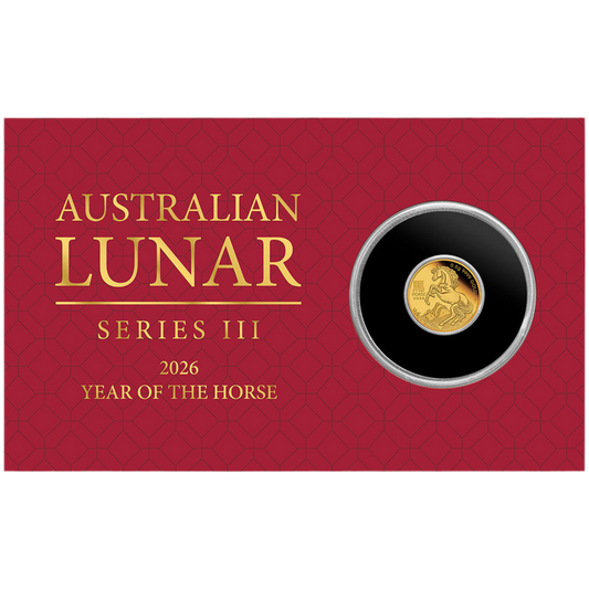 2026 Perth Mint Lunar Horse 0.5g Proof Gold Coin