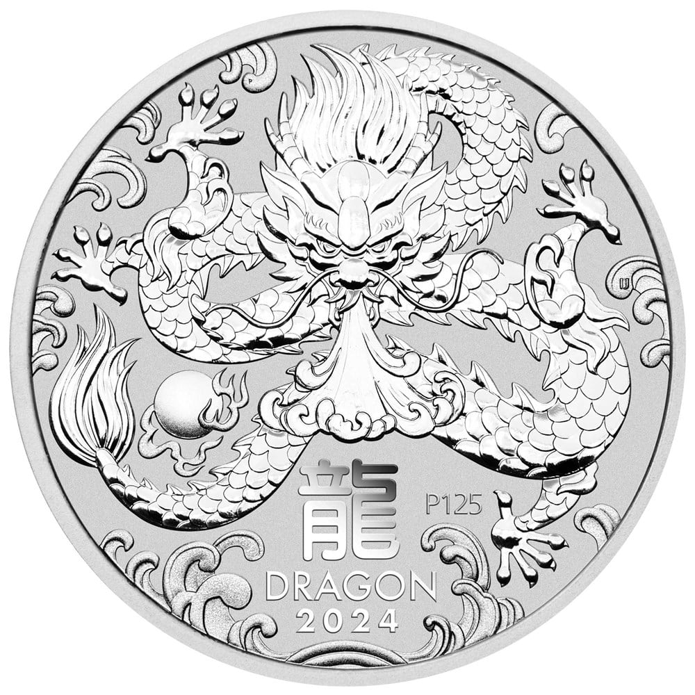 2024 Perth Mint Lunar Dragon 1oz Silver Bullion Coin