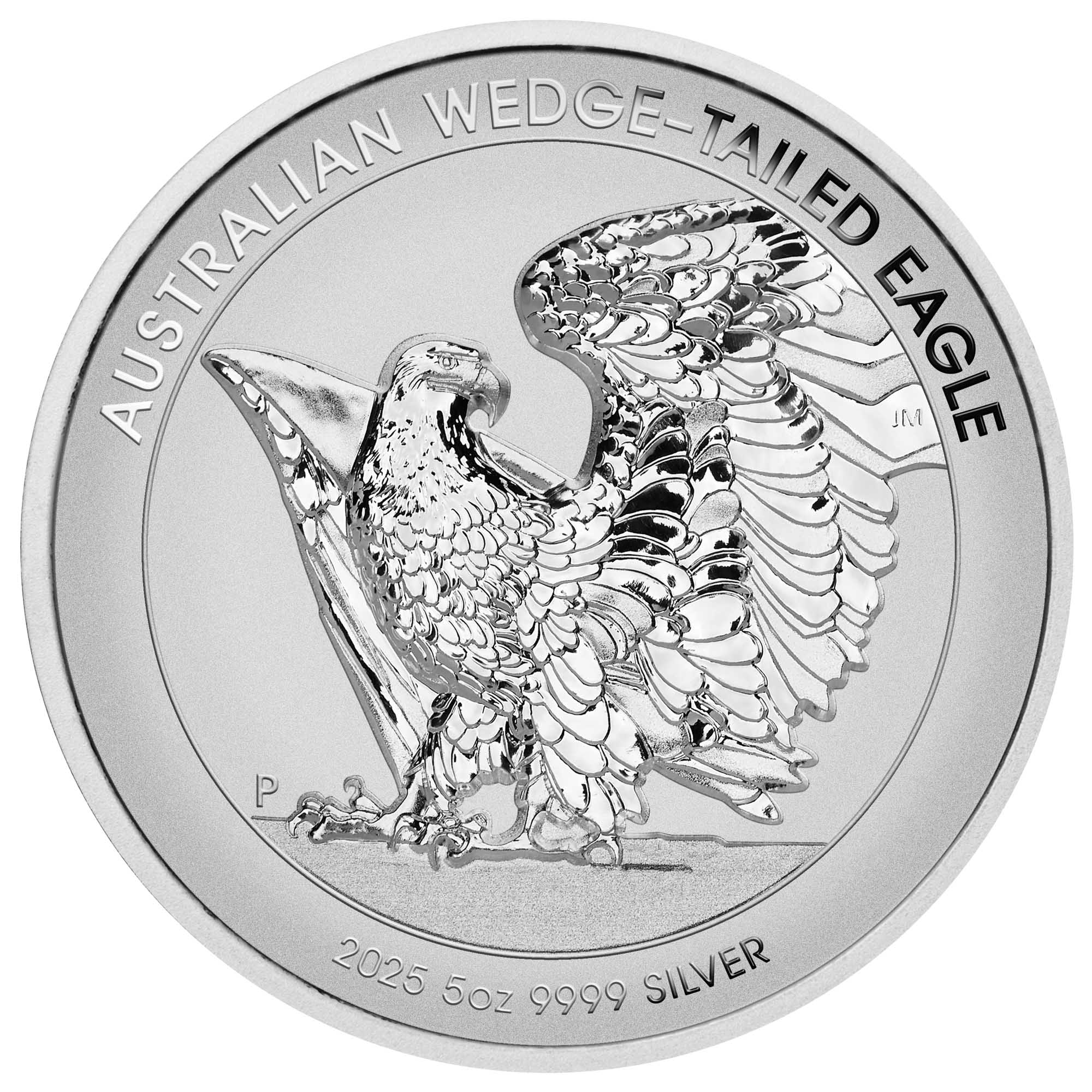 2025 Perth Mint Australian Wedge-tailed Eagle 5oz Silver Reverse Coin