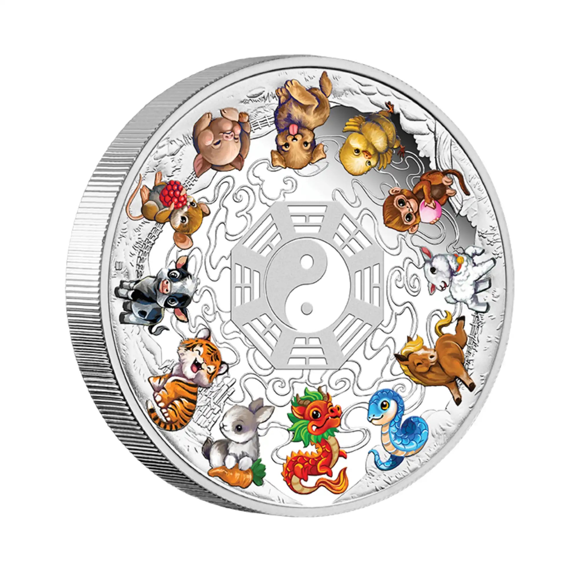 2025 Perth Mint Twelve Baby Lunar Animals 5oz Silver Proof Coloured Coin - Cert 20