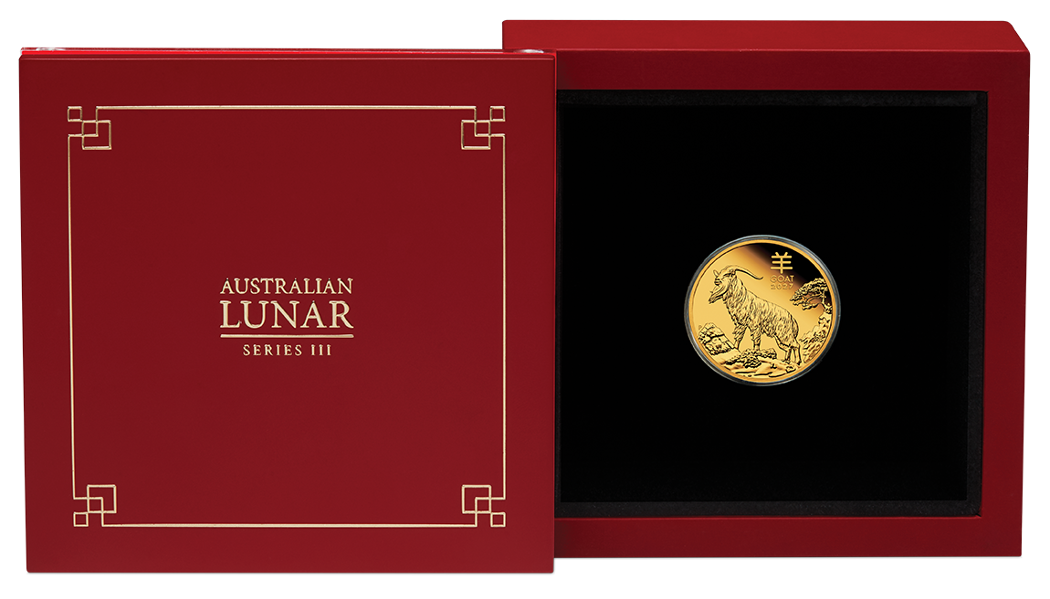 2027 Perth Mint Lunar Series III  Goat 1/10oz Gold Proof Coin