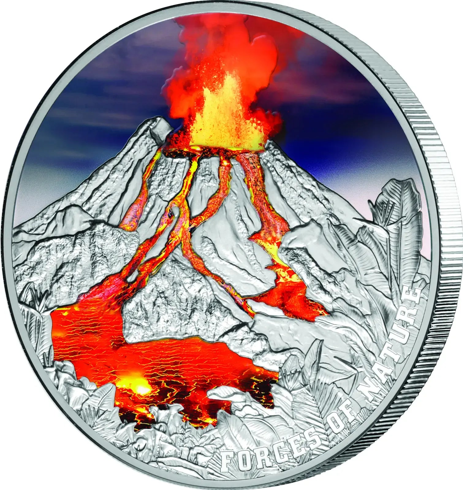 2023 Niue Nature Volcano Ultra High Relief 2oz Silver Proof Coin