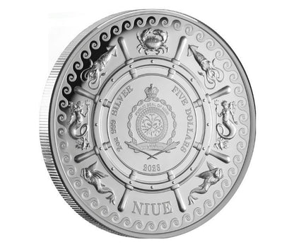 2023 Niue mythical creatures siren 2oz silver coloured proof coin