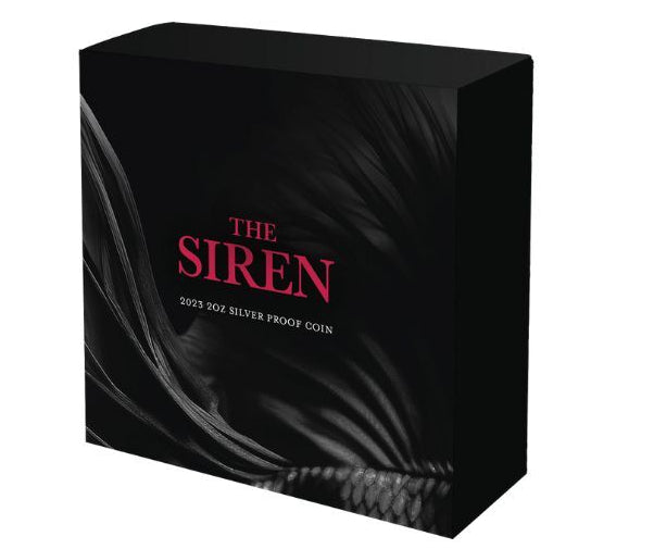 2023 Niue mythical creatures siren 2oz silver coloured proof coin