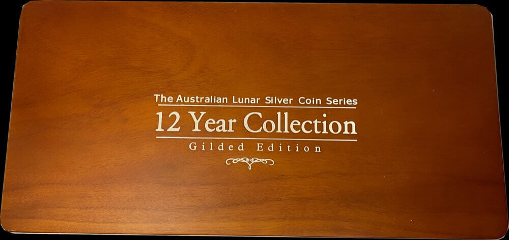 1999-2010 Perth Mint Lunar Gilded 1oz Silver 12 Coin Set