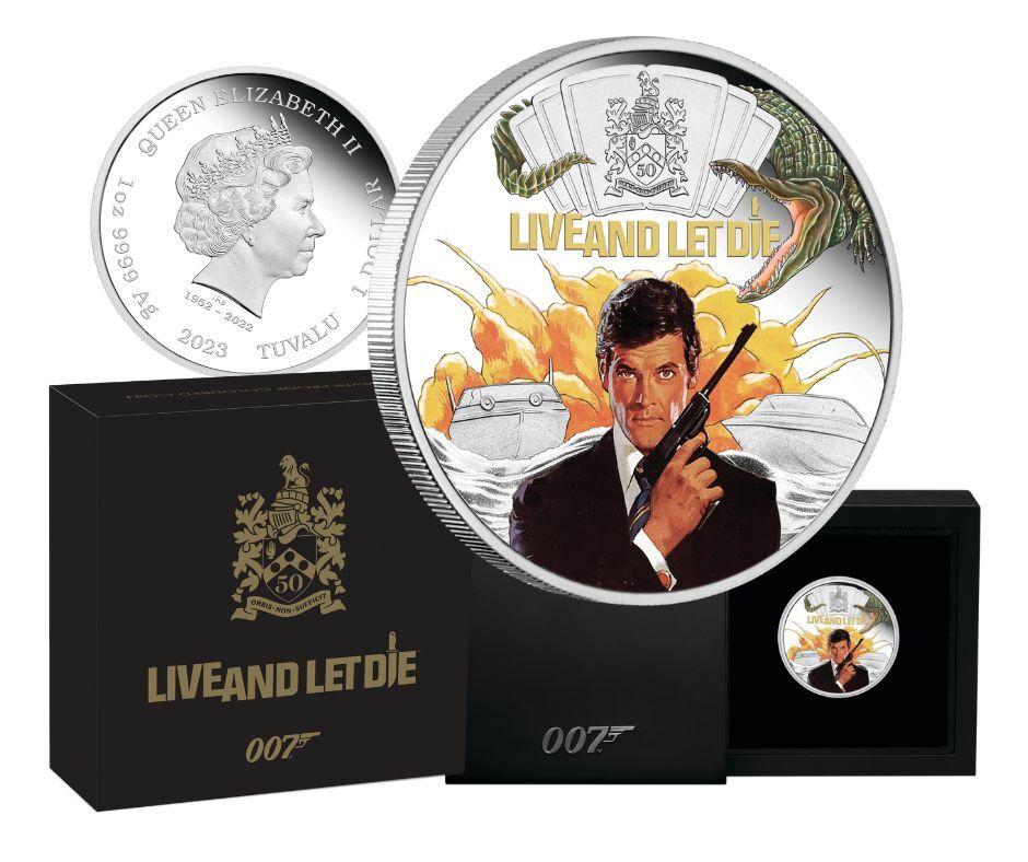 2023 Perth Mint James Bond Live and Let Die 1oz Silver Proof Coloured Coin