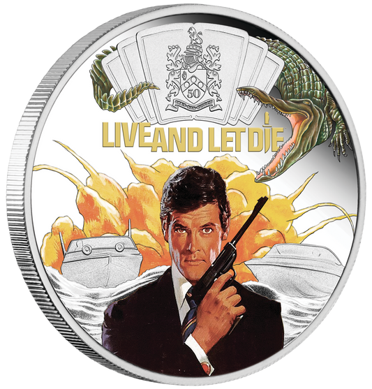2023 Perth Mint James Bond Live and Let Die 1oz Silver Proof Coloured Coin