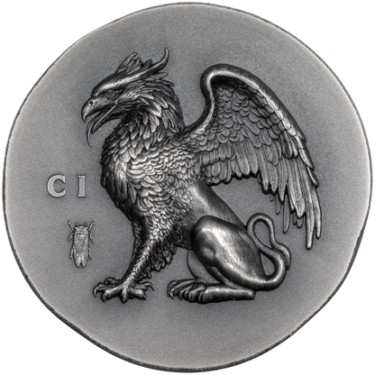 2024 Cook Islands Gryphon Numismatic Icons 1oz Silver Antiqued Ultra High Relief Coin