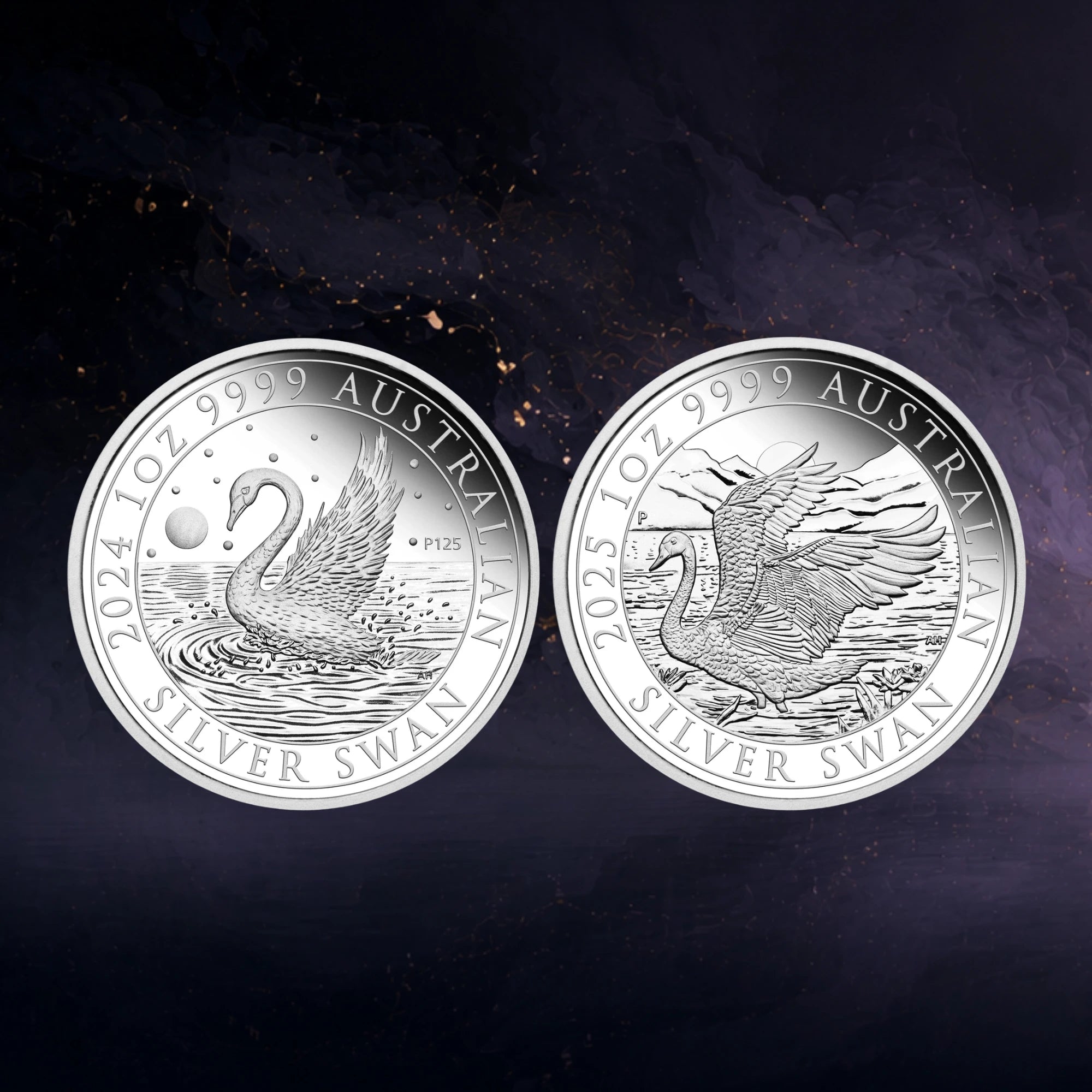 2024–2025 Perth Mint Swan 1oz Silver Proof 2 Coin Collection