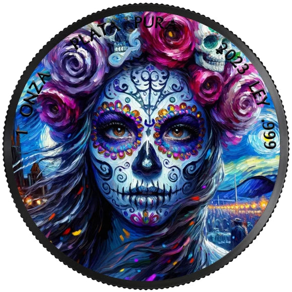 2023 Mexico Dia de los Muertos Impressionism 1oz Silver Coin