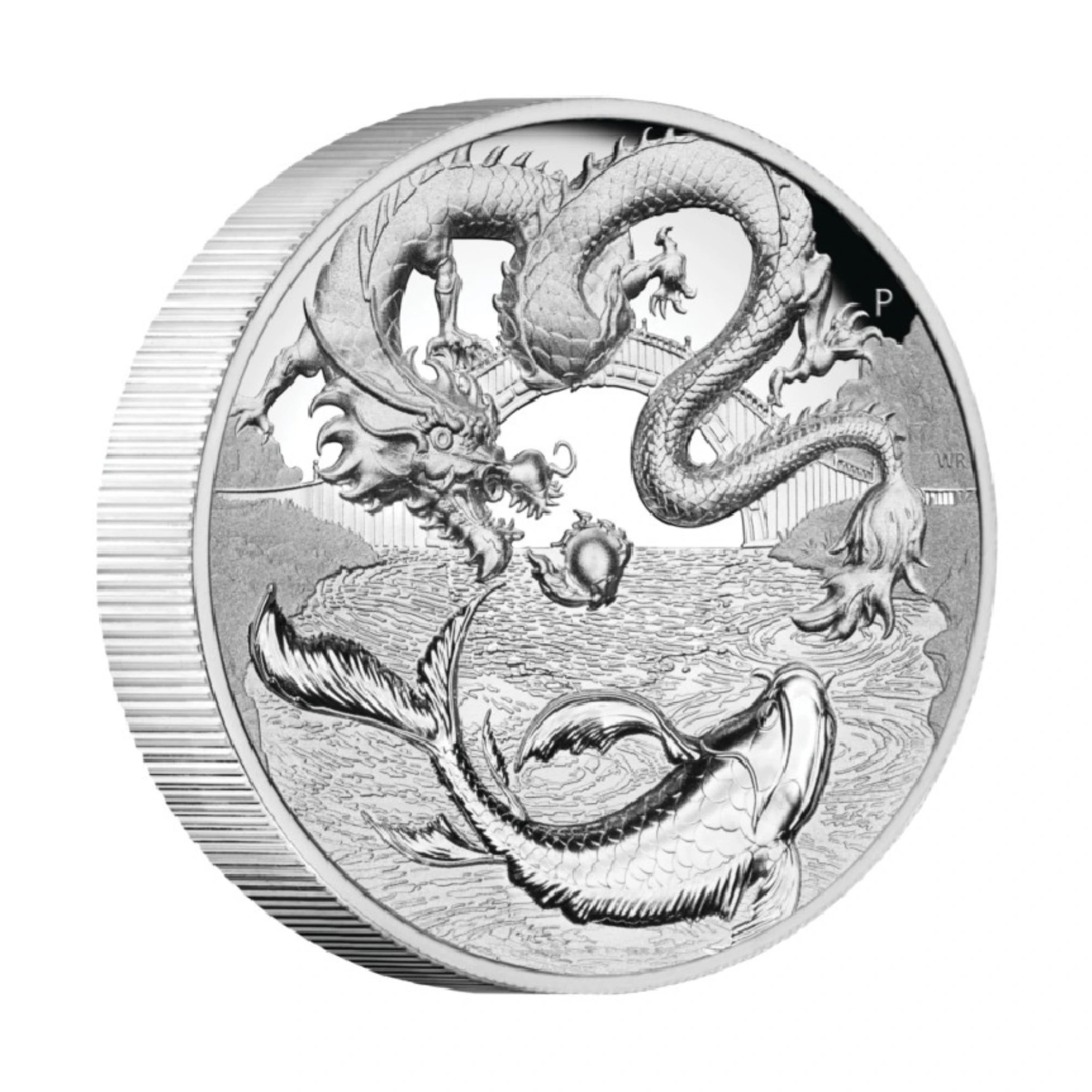 2023 Perth Mint Dragon & Koi 2oz Silver Proof Coin