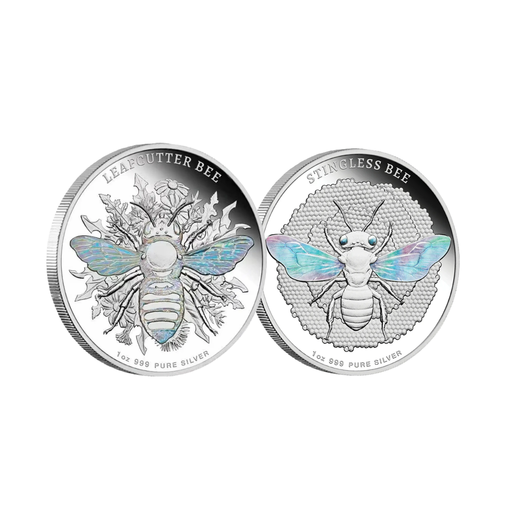 2026 Niue Native Bees 1oz Silver Proof Hologram 2-Coin Collection