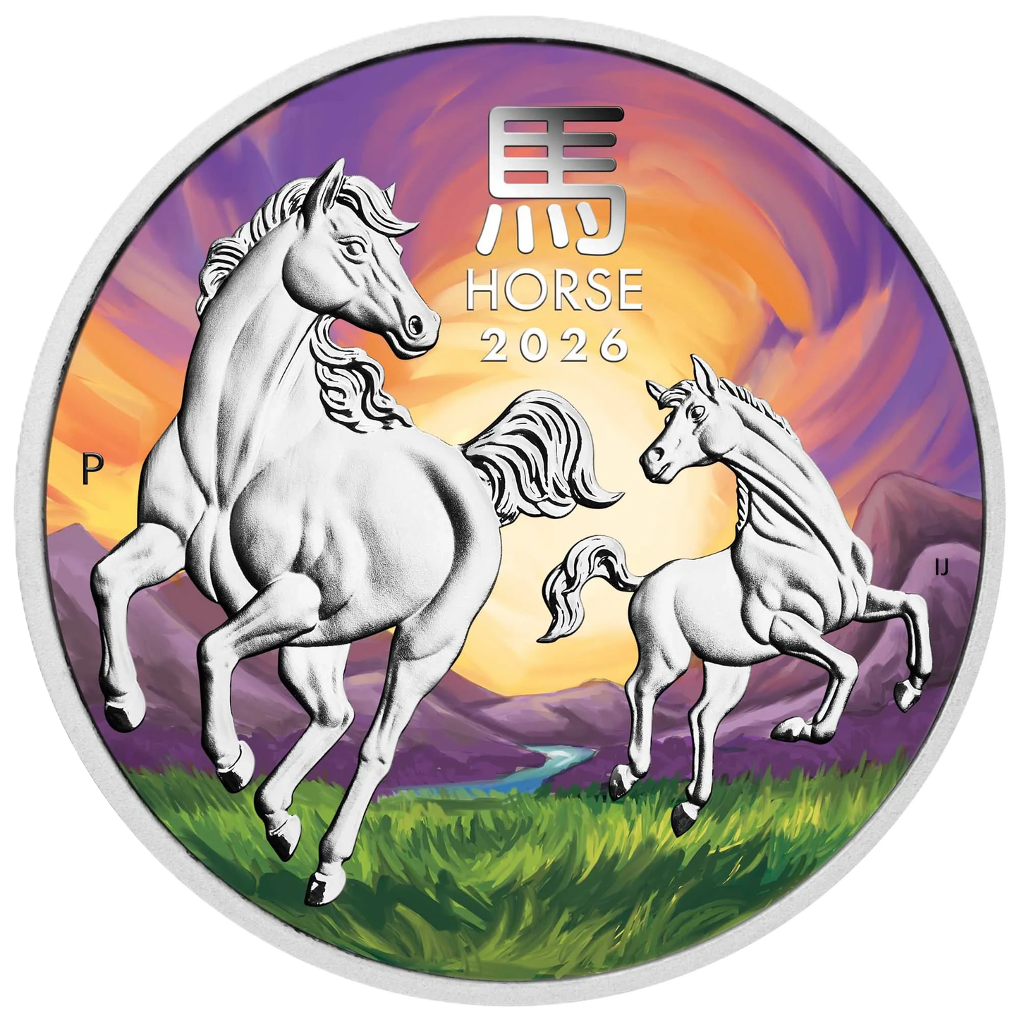 2026 Perth Mint  Melbourne the Horse 1oz Silver Proof Coloured Coin