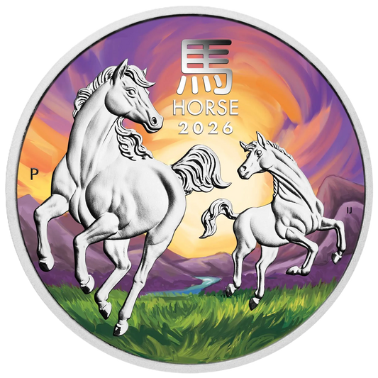 2026 Perth Mint  Melbourne the Horse 1oz Silver Proof Coloured Coin