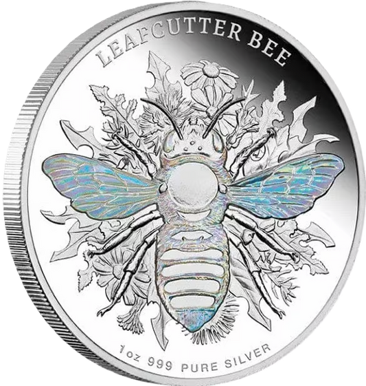 2026 Niue Native Bees LeafCutter Bee 1oz Hologram Silver Proof Coin - Pre Order