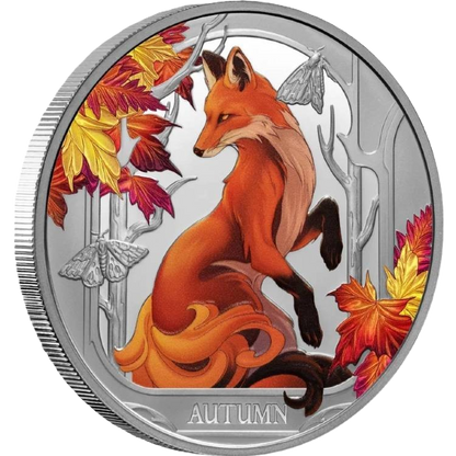 2024 Niue Seasons Autumn Red Fox 1oz Silver Proof Coin