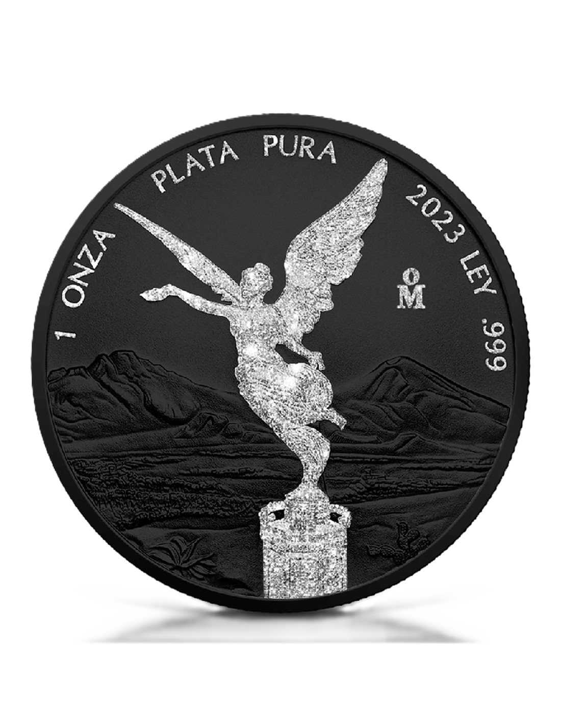 2023 Mexico Diamond Dust Black Platinum II 1oz Silver Libertad Coin