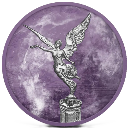 2024 Purple Marble Edition 1oz  Silver Libertad Coloured Coin