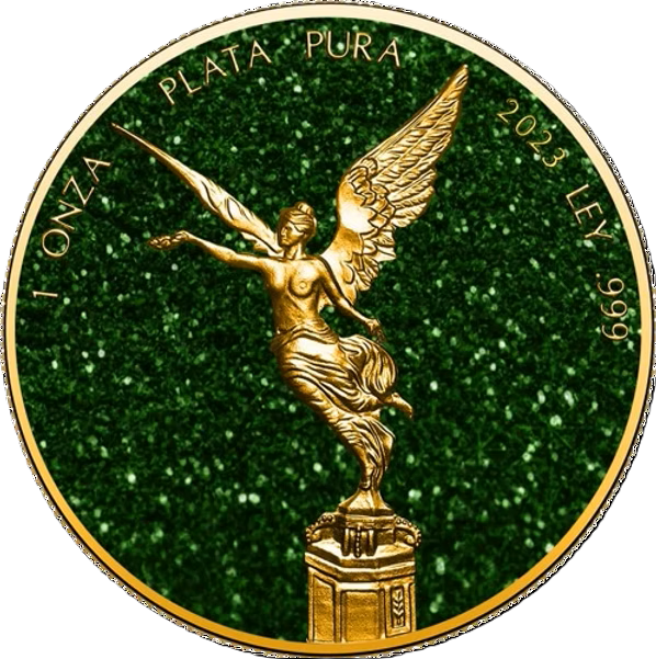 2023 Mexico Libertad EMERALD Precious 1oz Silver Coin