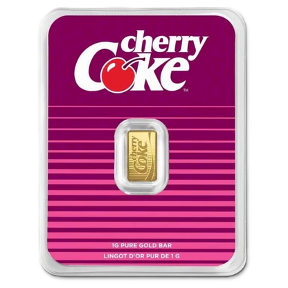 2025 PAMP limited edition Coca-Cola Cherry Coke 1g Gold Bar