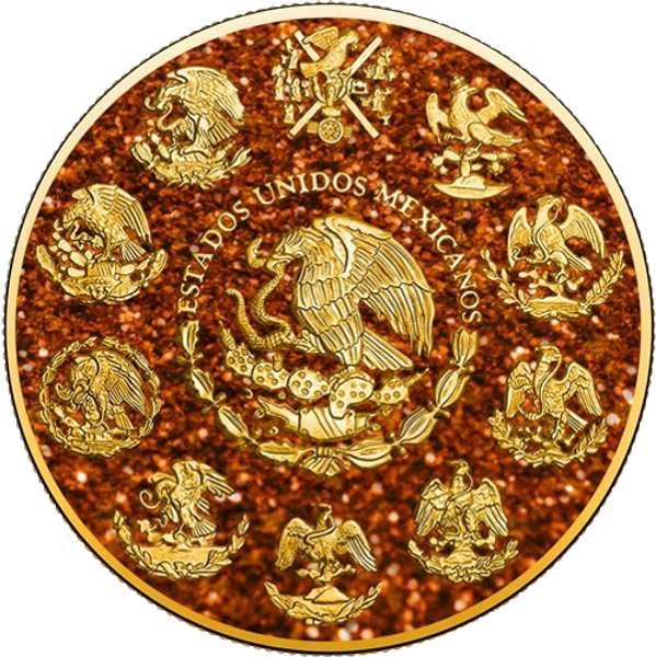 2024 Mexico Libertad Imperial Orange Topaz Precious 1oz Silver Coin