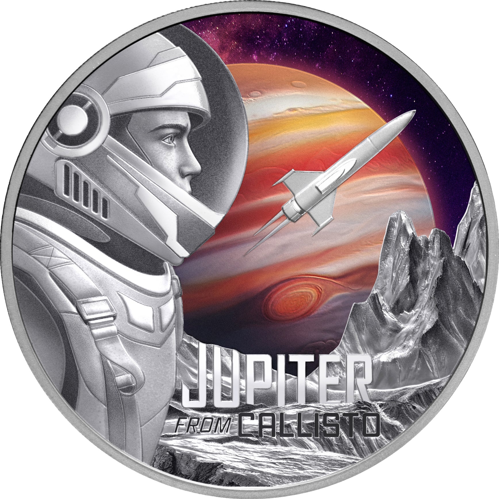 2026 Niue Jupiter from Callisto 1oz Silver Proof Coloured Coin
