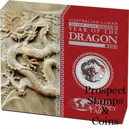 2012 Perth Mint Dragon Black Coloured 1oz Silver Proof Coin