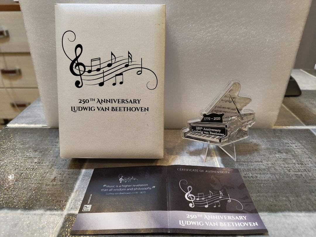 2020 Solomon Ludwig van Beethoven Piano  5oz Silver Proof Coin