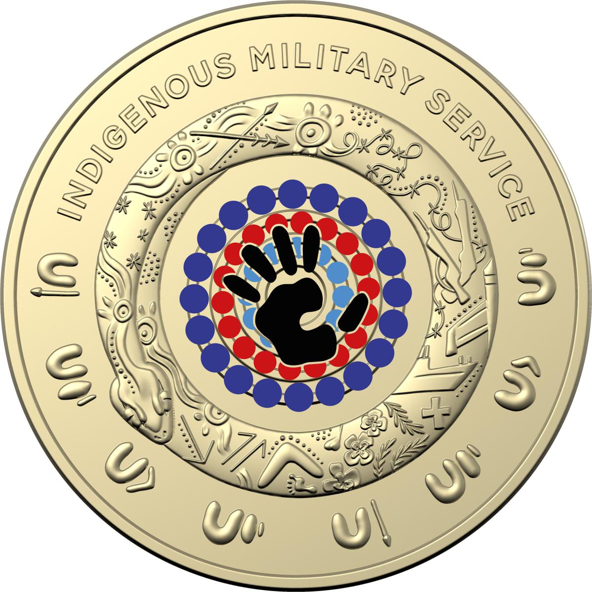 2021 Royal Australian Mint Indigenous Military Services Coin Mint Roll Head/Tails