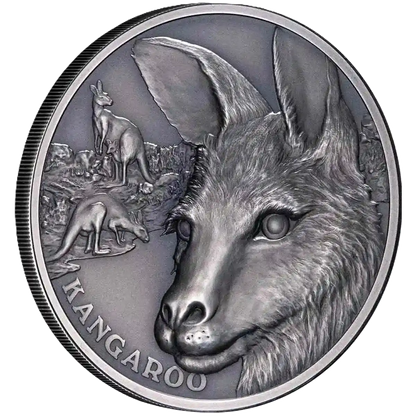 2021 Niue Kangaroo 1oz Silver Antiqued Coin