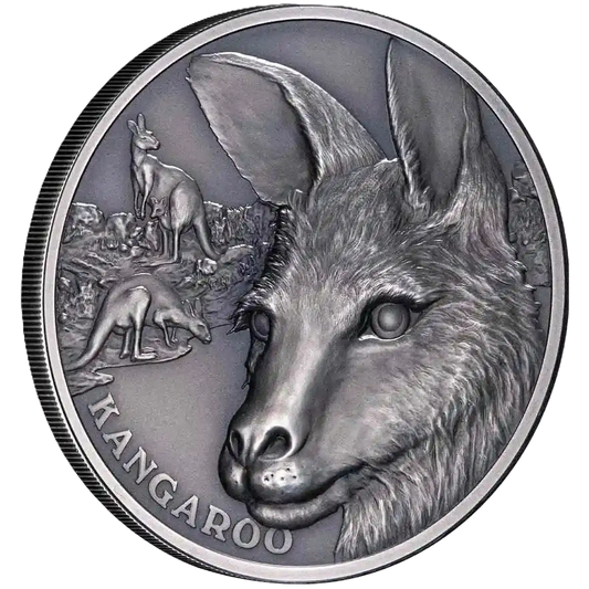 2021 Niue Kangaroo 1oz Silver Antiqued Coin